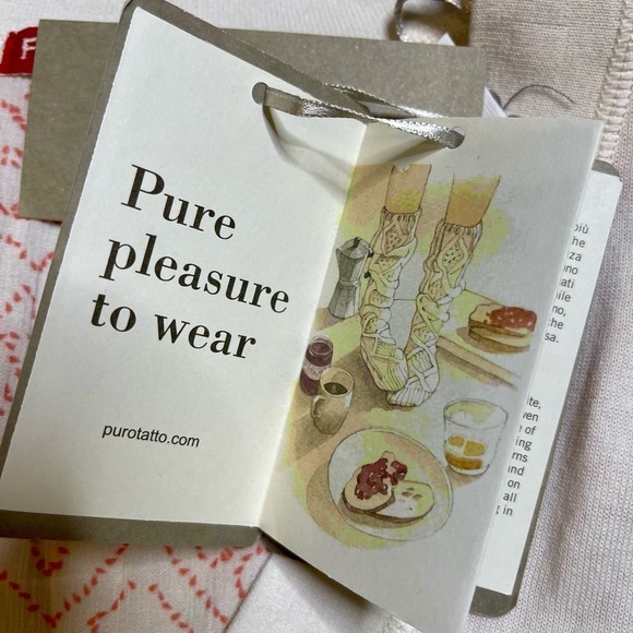 NWT Purotatto Ivory Cardigan Lightweight Sweater Maglia Con Stampa Large Italy - Picture 5 of 16